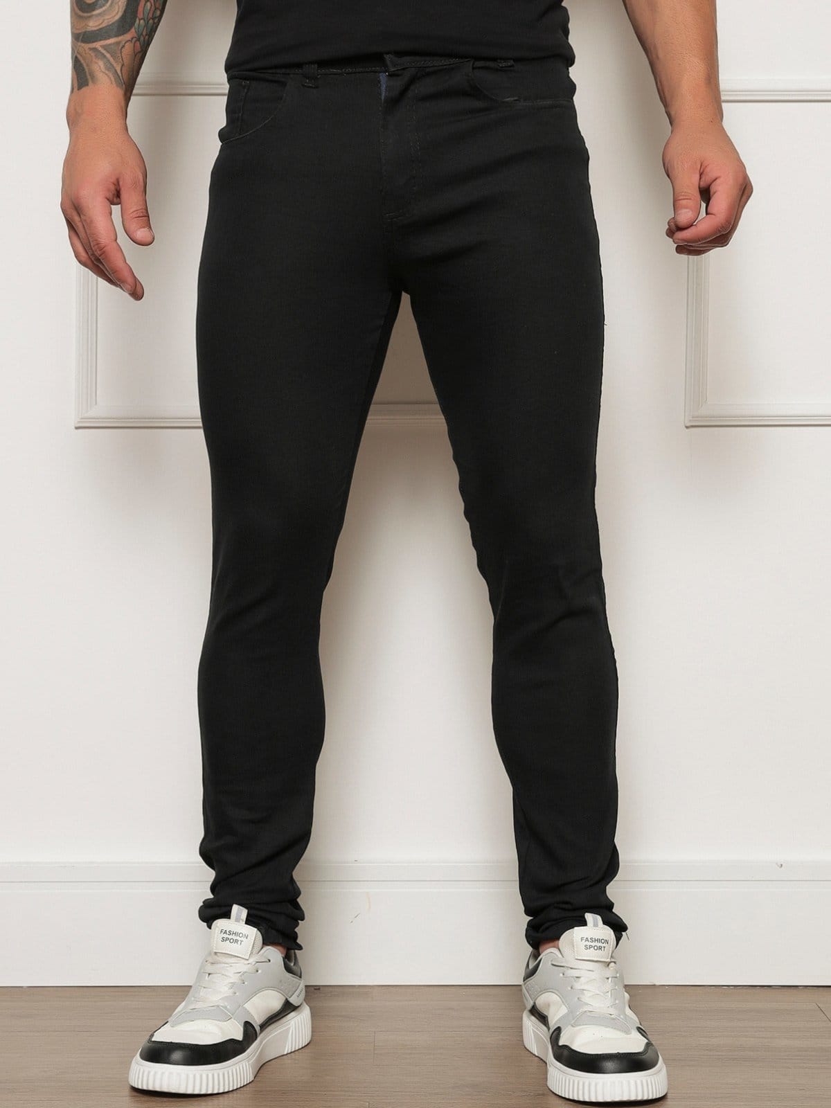 Calça Jeans Skinny Onix Masculina Preta