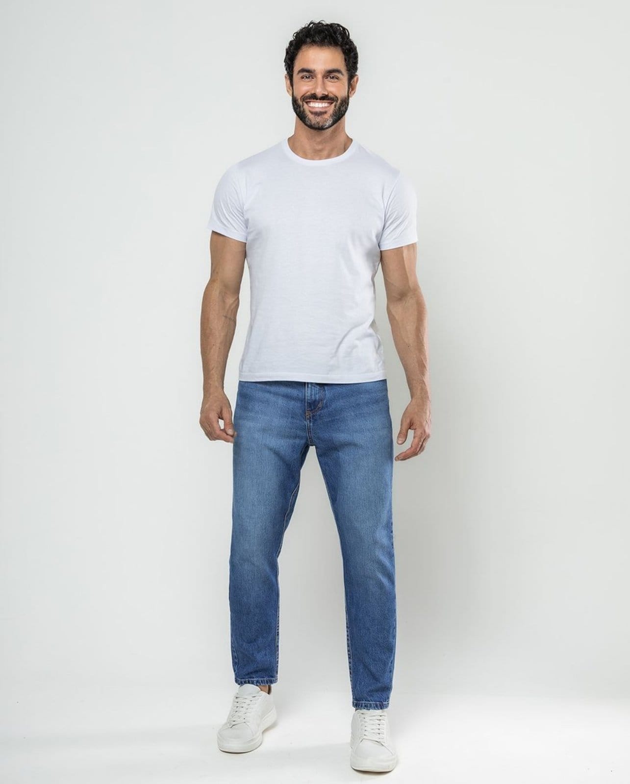 Calça Slim Fit Masculina Premium Cano Curto 24645 Sky