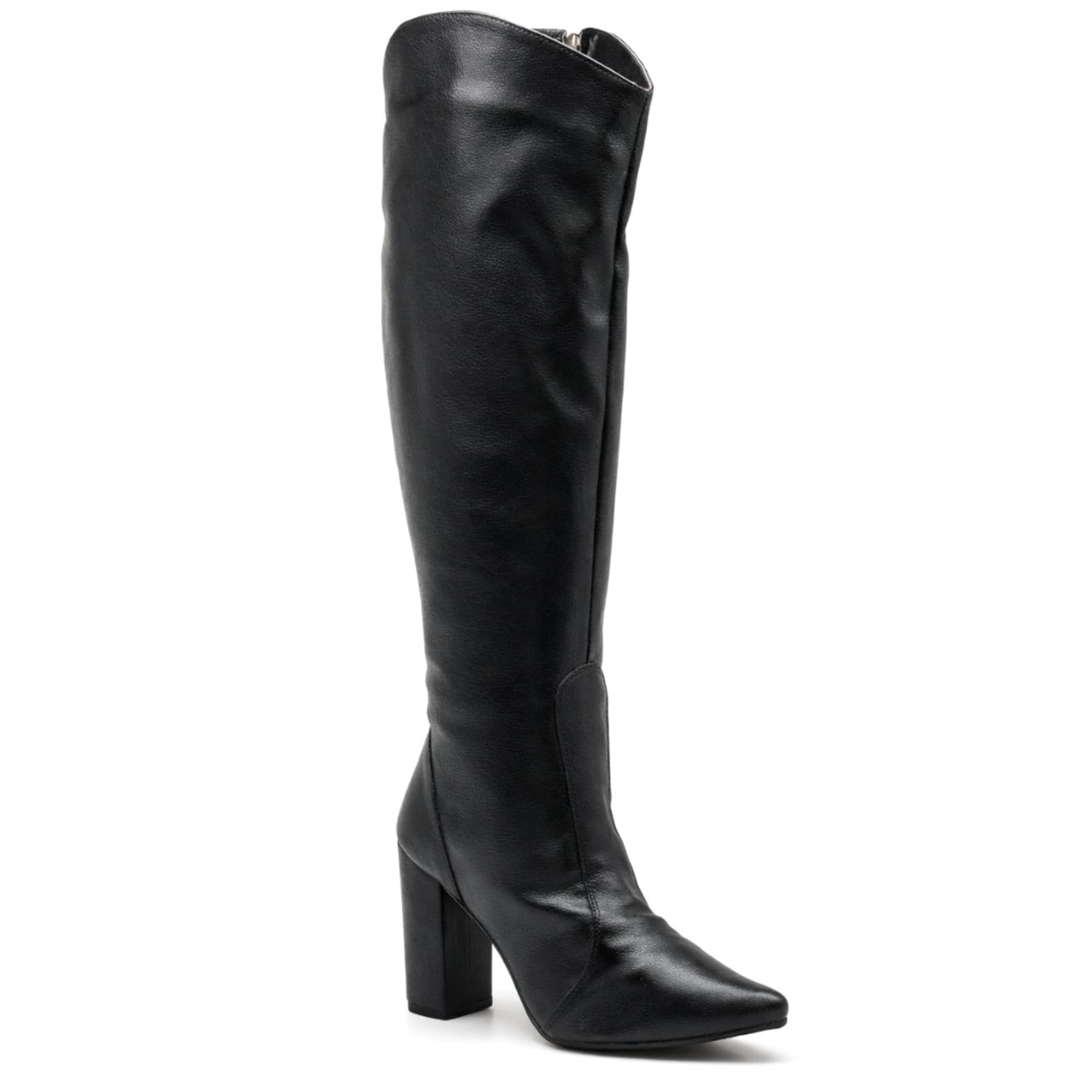 Bota Feminina Country Cano Alto Salto Grosso Bico Fino Sete Sales 1818 Floter