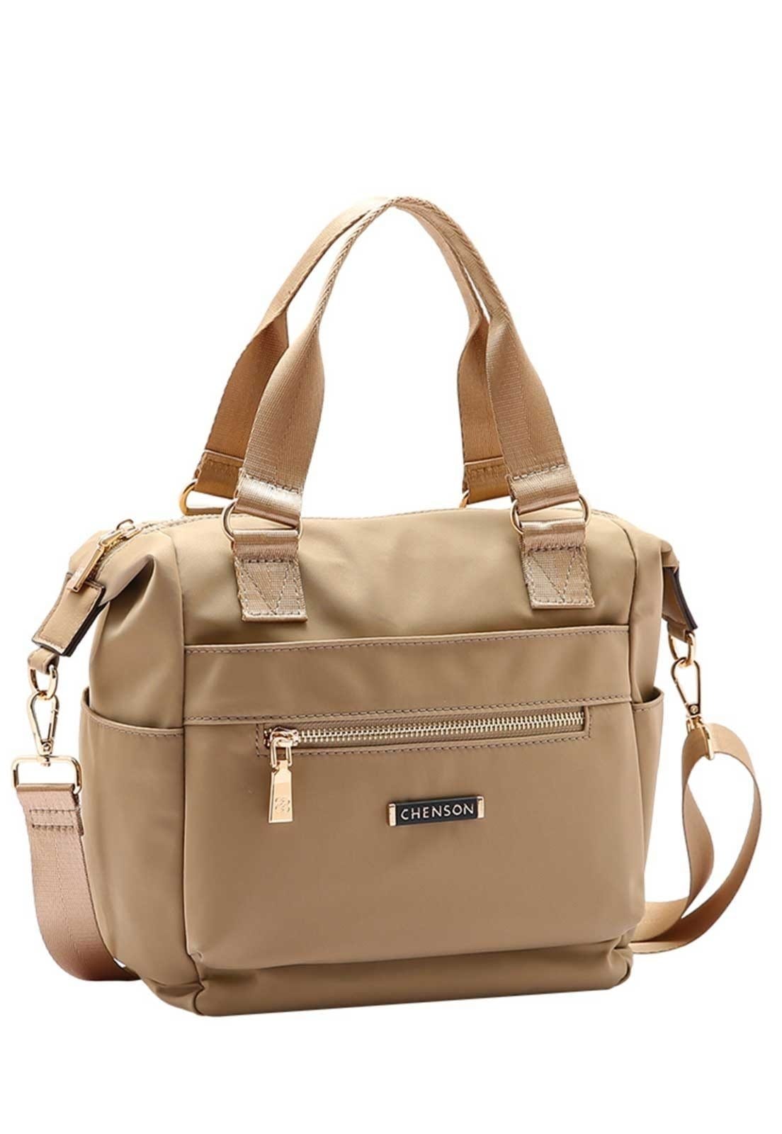 Bolsa Feminina Chenson Original Twill Nylon Mão Natural 3784945