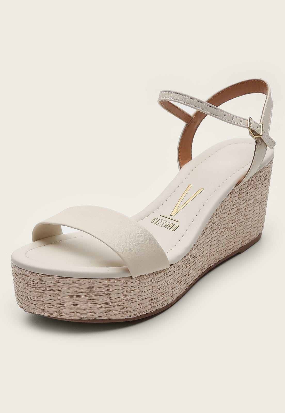 Vista 2 Sandália Anabela Vizzano Espadrilhe Off-White VIZZANO off-white white