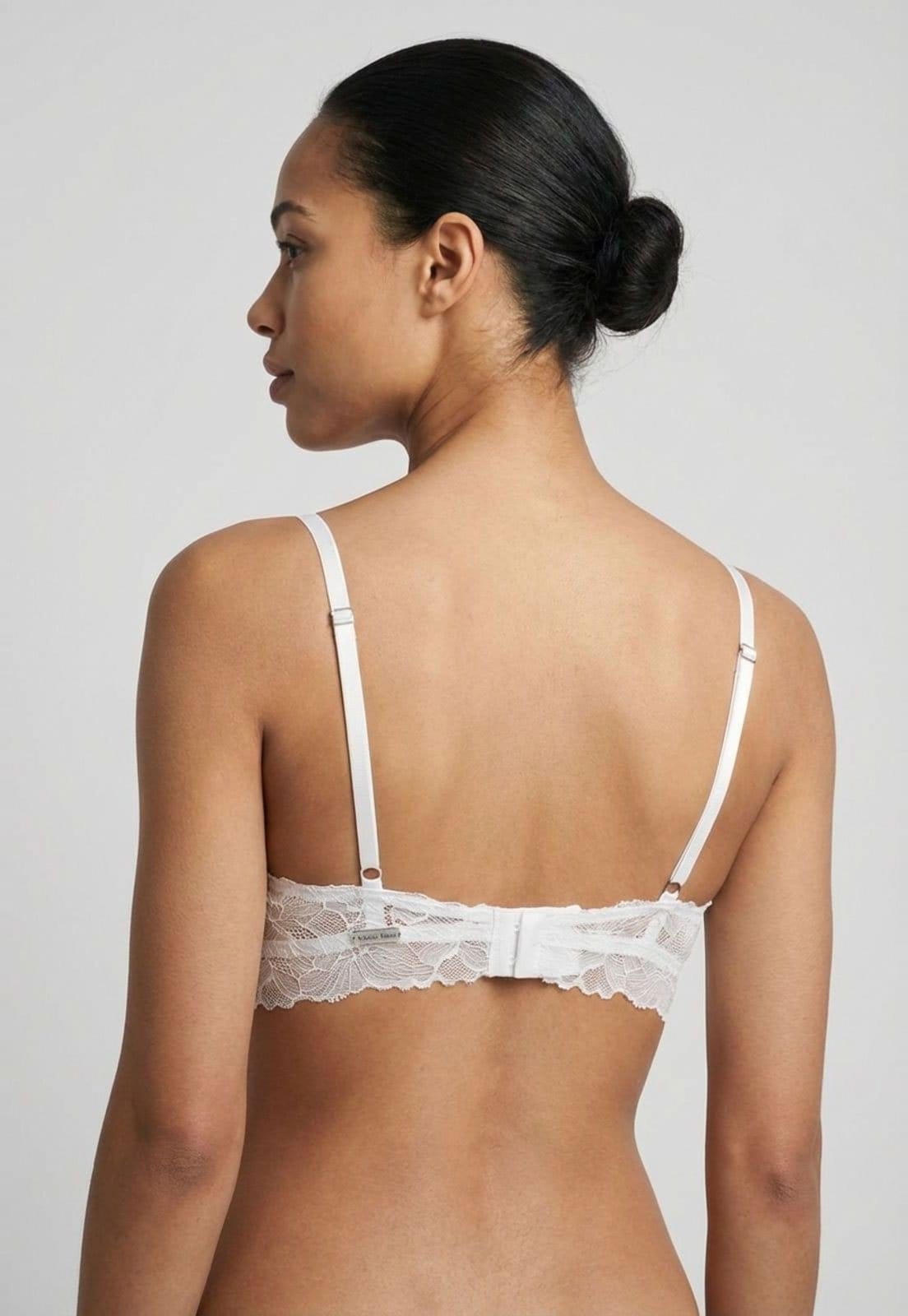 Vista 2 Sutiã Feminino Calvin Klein Triângulo Bridal Lace Calvin Klein Underwear preto