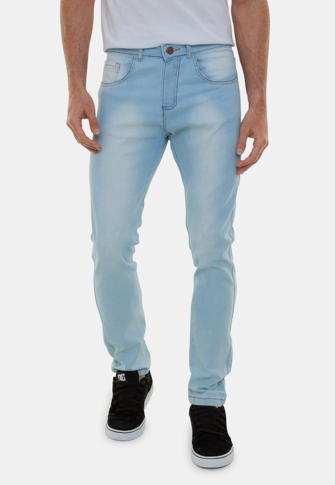 Calça Jeans Slim Délavé Masculina Versatti Dallas