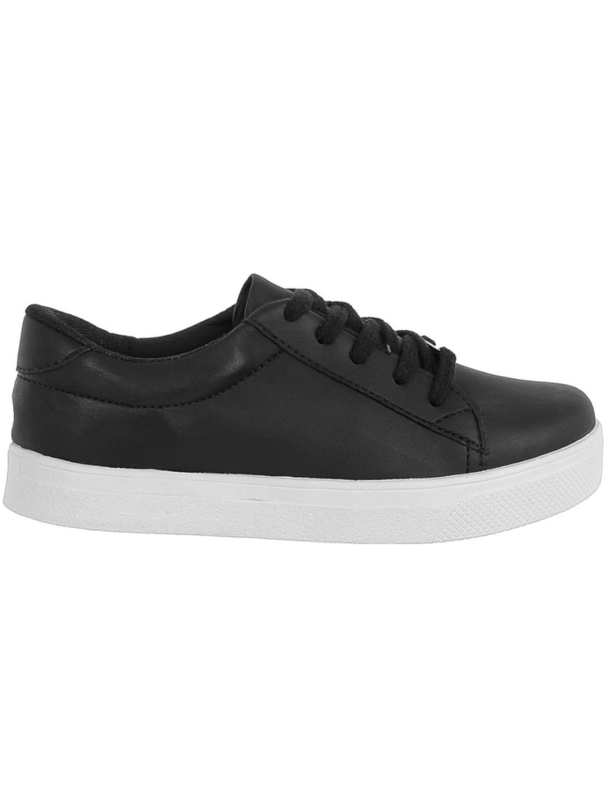 Vista principal Tênis Feminino Casual Flat Form Plataforma Sapatenis Leve Confortável Via Angel 66.01 VIA ANGEL preto