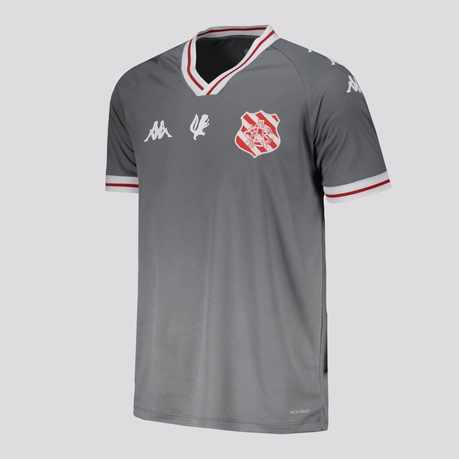 Vista 2 Camisa Kappa Bangu II 2025 Goleiro Kappa cinza