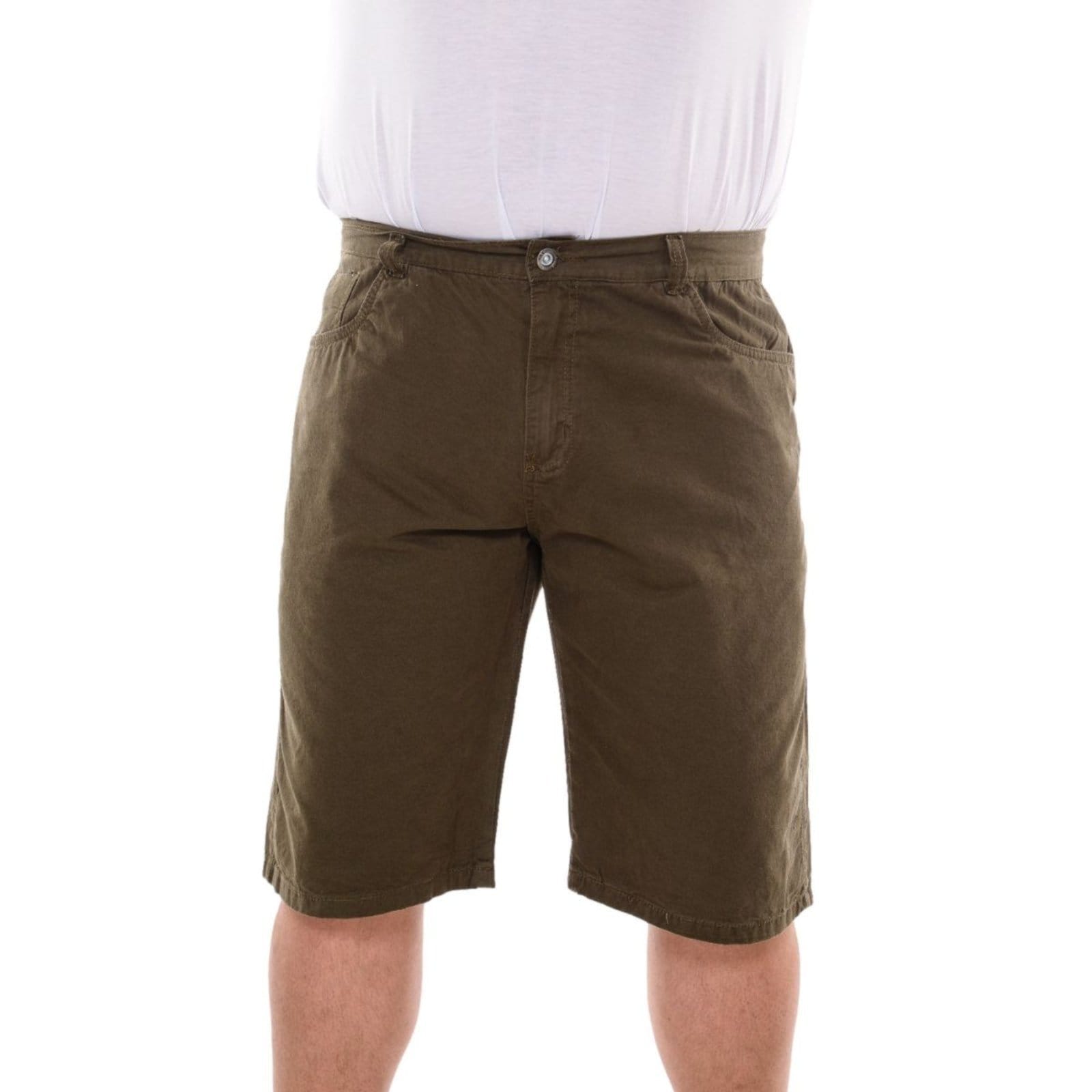 Vista principal Bermuda Musgo Masculina Plus Size Na Sarja Jeans Loka verde