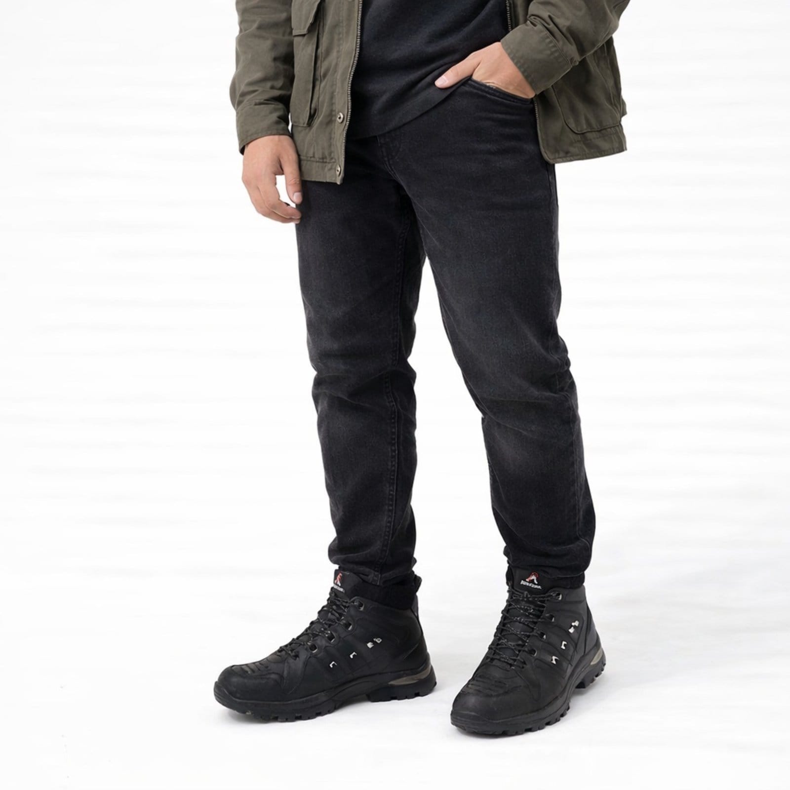 Vista 2 Bota Adventure Coturno Masculino Motociclista Antiderrapante Confortavel Bia Ramos preto