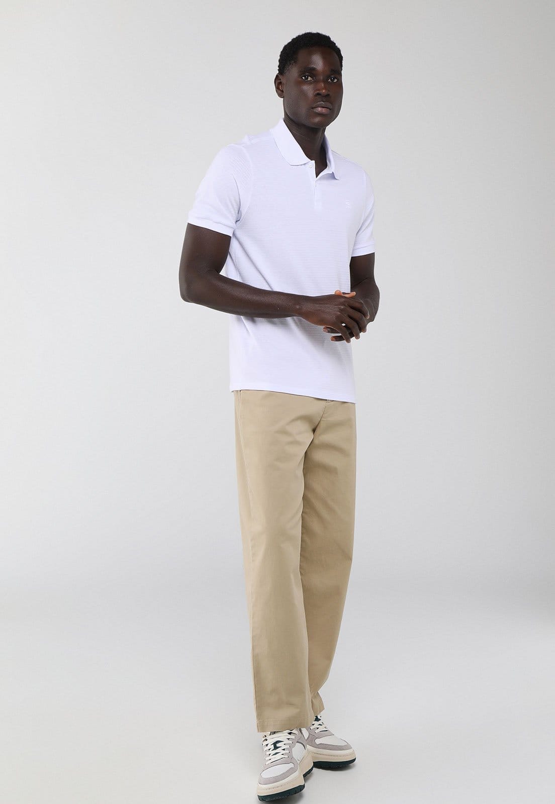 Vista 2 Polo Masculina Fila Regular Gt Branca Fila branco