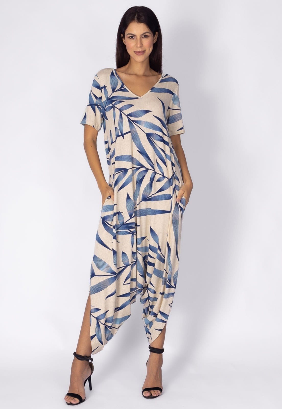 Macacão Saruel Amazonia Vital Malha Pantacourt com Manga Bambu