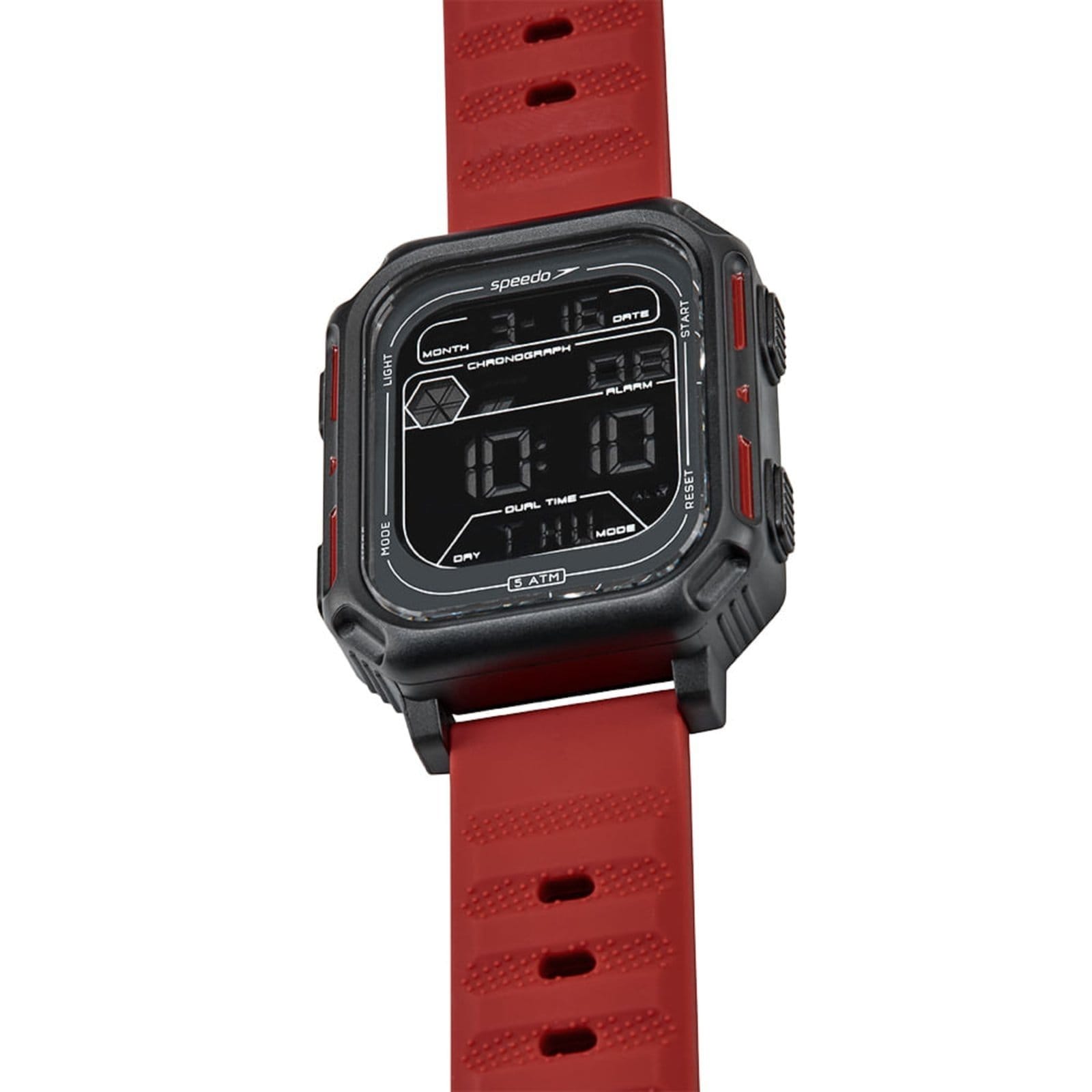 Relógio Speedo Digital Quadrado Silicone Preto e - 2