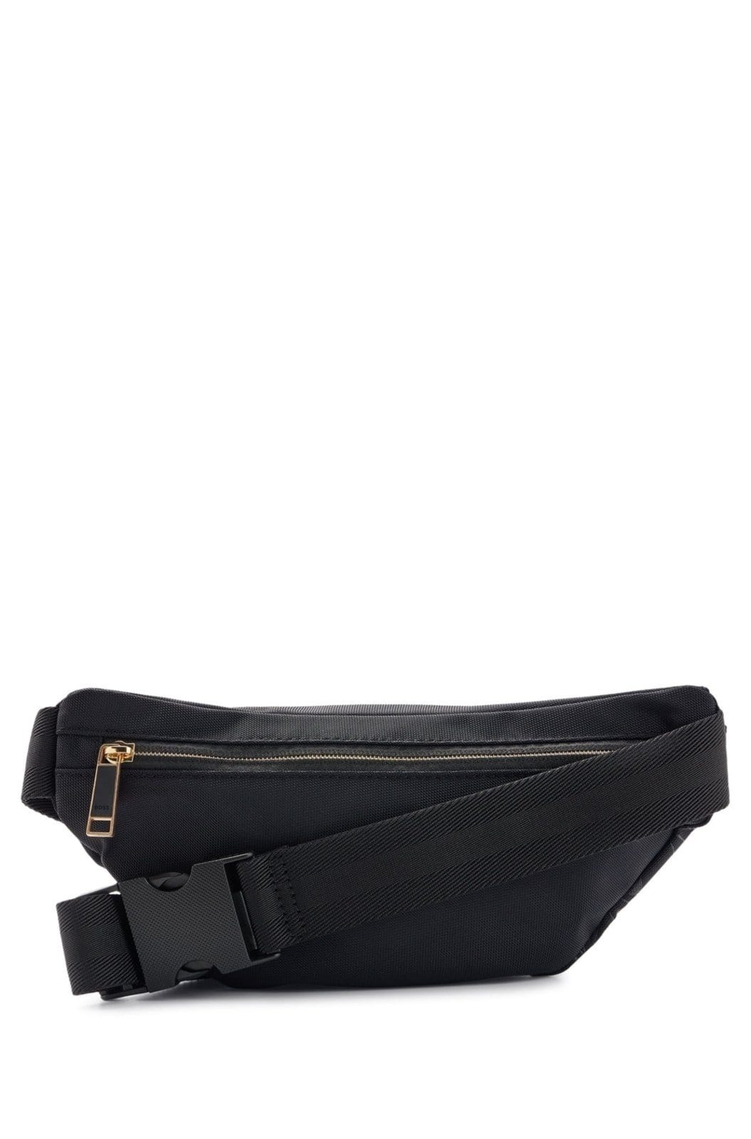 Vista 2 Pochete Em Nylon Reciclado Com Contorno Do Logotipo Boss preto