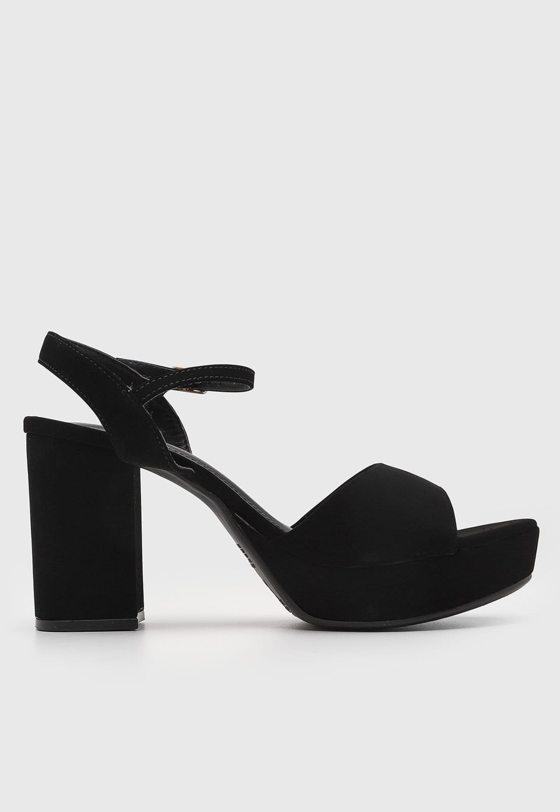 Vista 2 Sandália Feminina Via Marte Salto Bloco Preta VIA MARTE preto