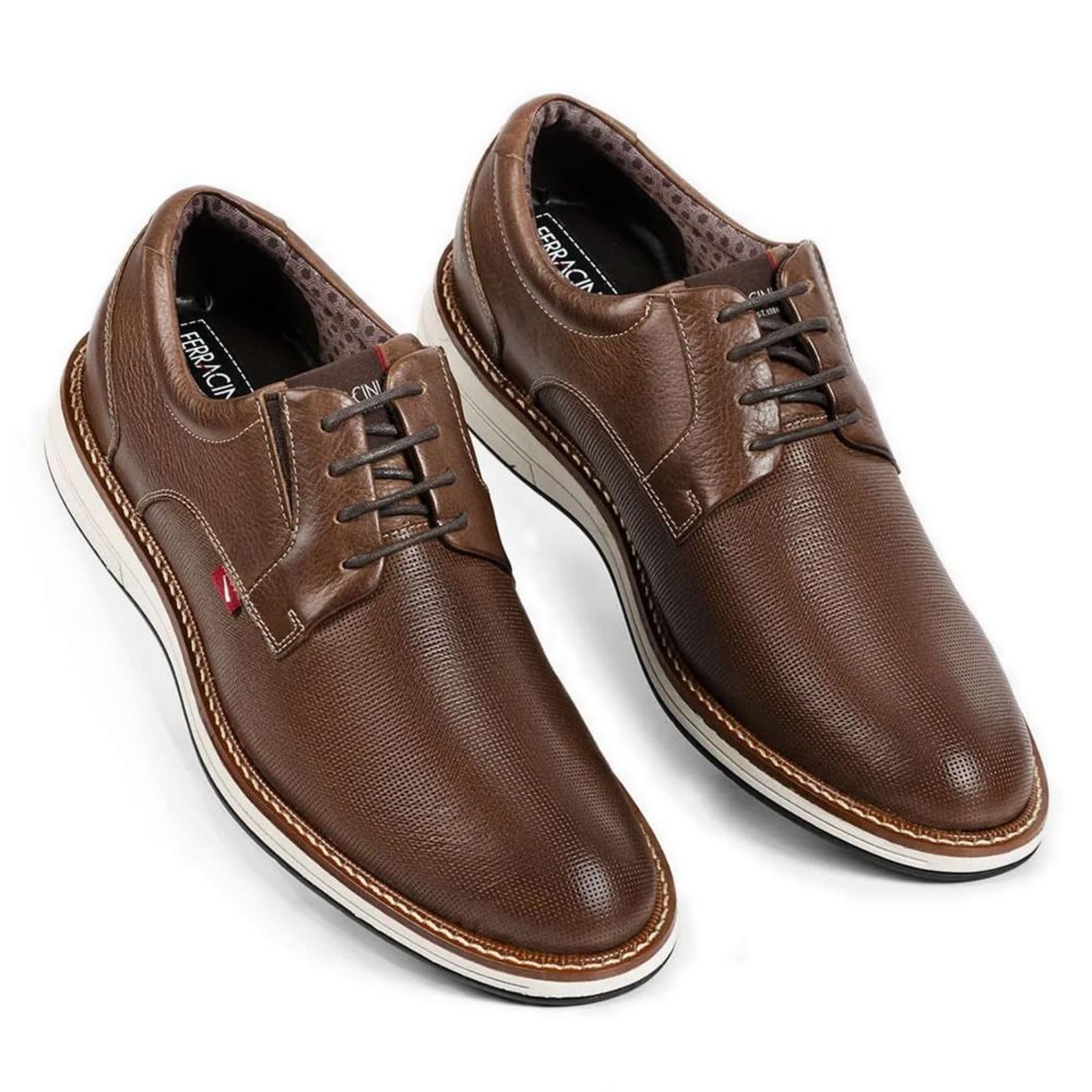 Vista 2 Sapato Social Ferracini Kingston Masculino de Couro FERRACINI preto