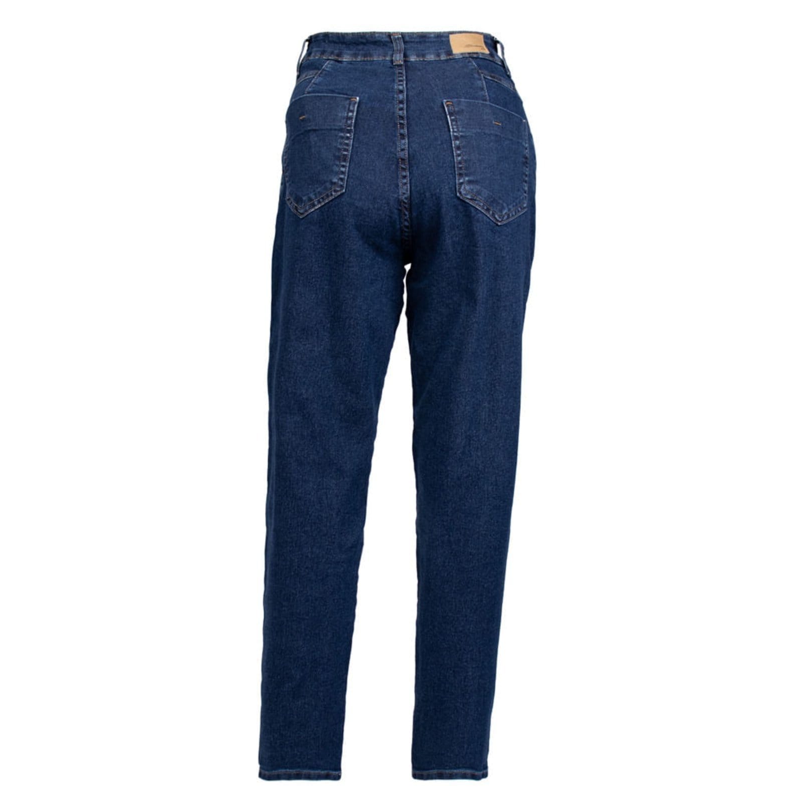 Vista 2 Calça Jeans Feminina Sawary Mom Clássica Escuro Sawary azul