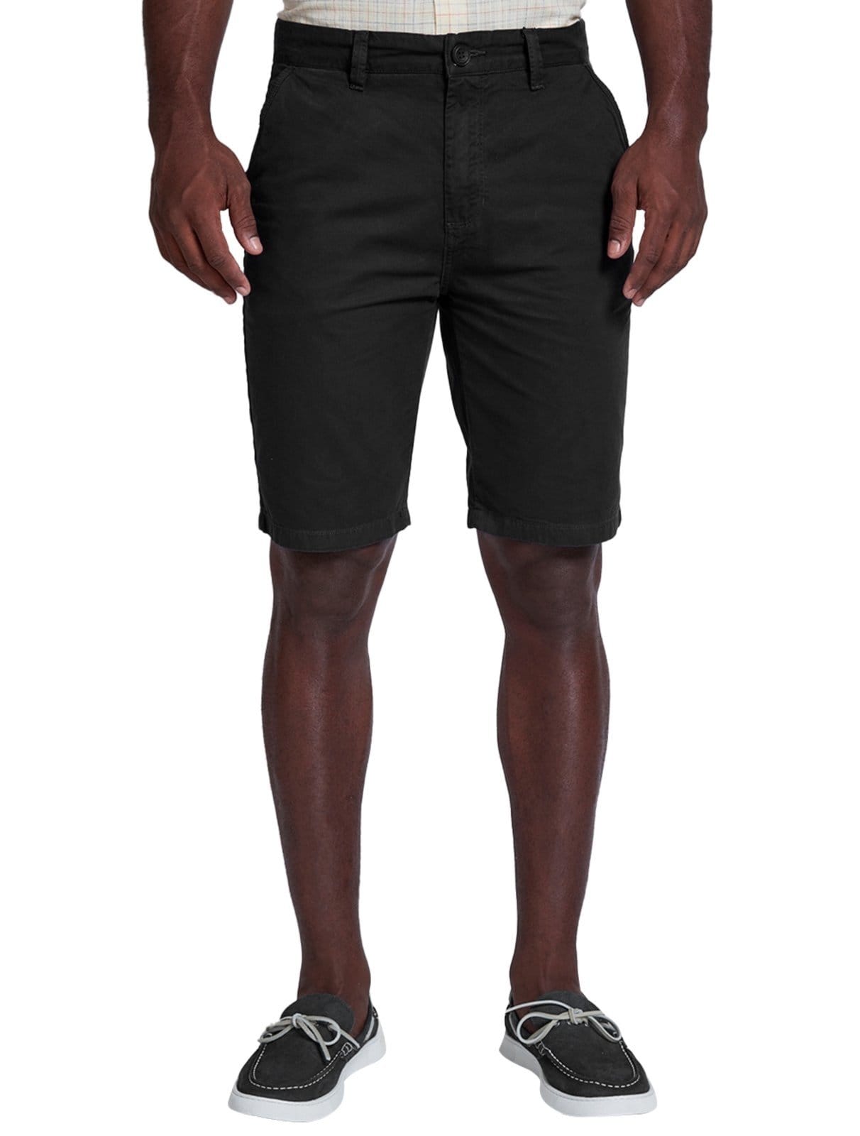 Bermuda Dudalina Masculina Sarja Chino Comfort Tinturada Preta