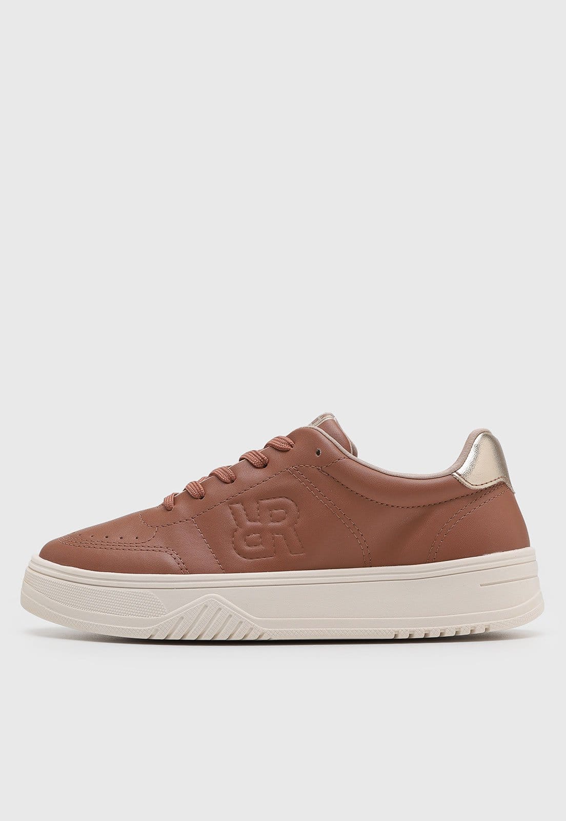 Vista principal Tênis Feminino Ramarim Detalhe Metálico RAMARIM marrom