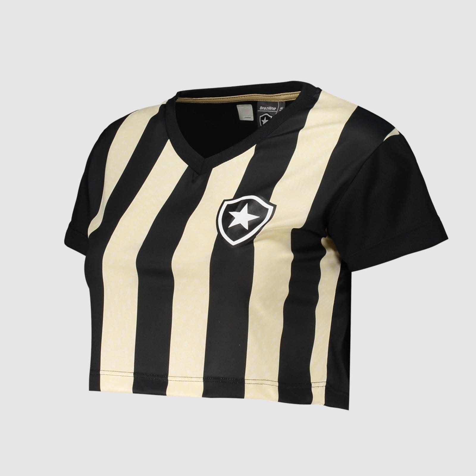 Vista 2 Cropped Botafogo Movimentar Feminina Preta braziline preto