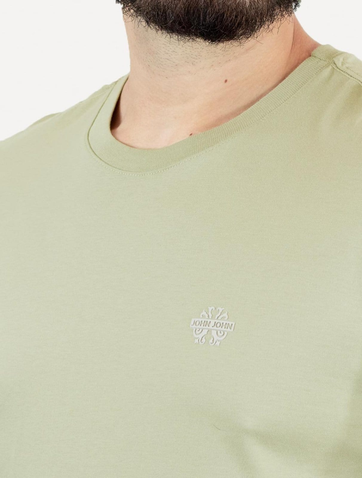 Vista 2 Camiseta John John Masculina Rubber Key Transfer Claro John John cáqui