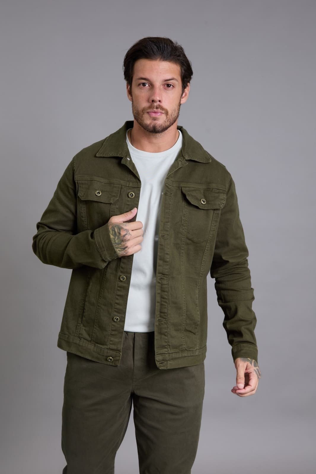 Jaqueta Sarja Tradicional Masculina Color Com Bolsos Dialogo