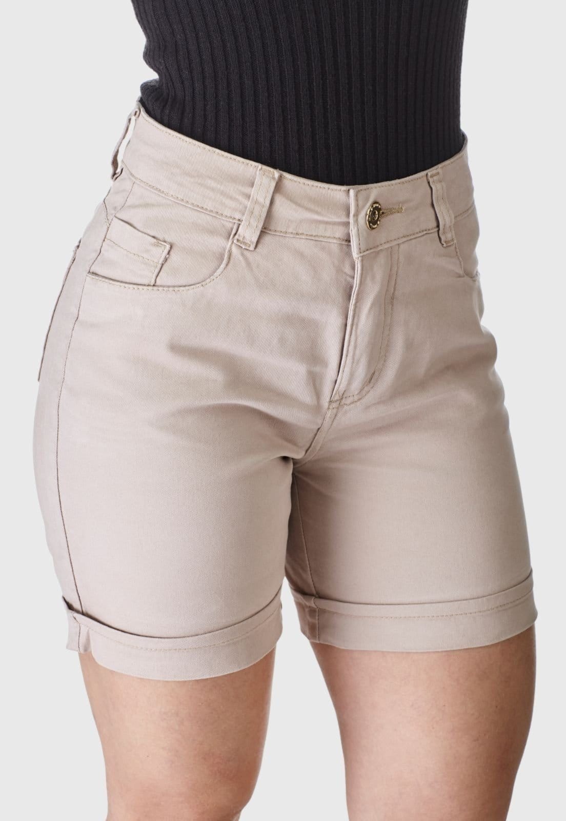 Shorts HNO Jeans Meia Coxa Cintura Alta