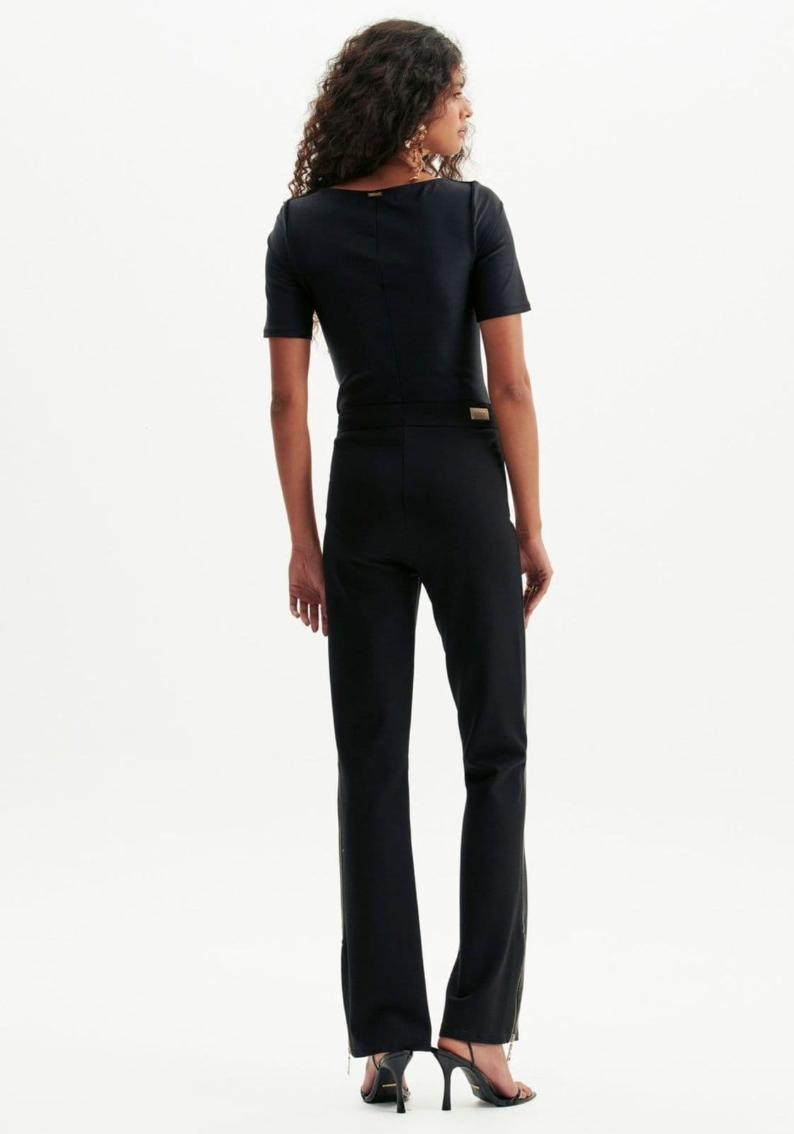 Vista 2 Calça De Couro Boot Cut Lança Perfume preto