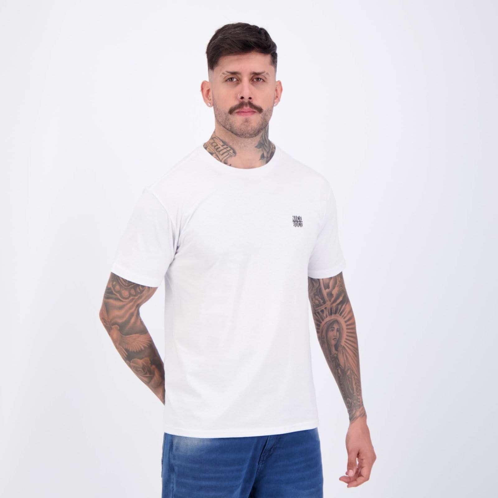 Vista 2 Camiseta Nicoboco Beth Branca Nicoboco branco