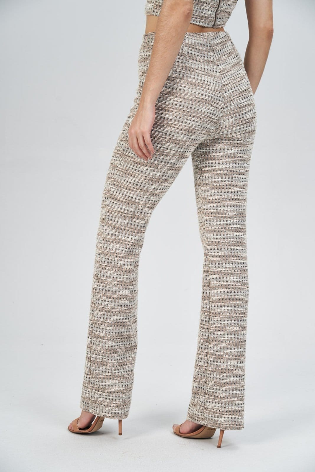 Vista 2 Calça Slim Tweed Feminina Acostamento ACT FEMININO nude