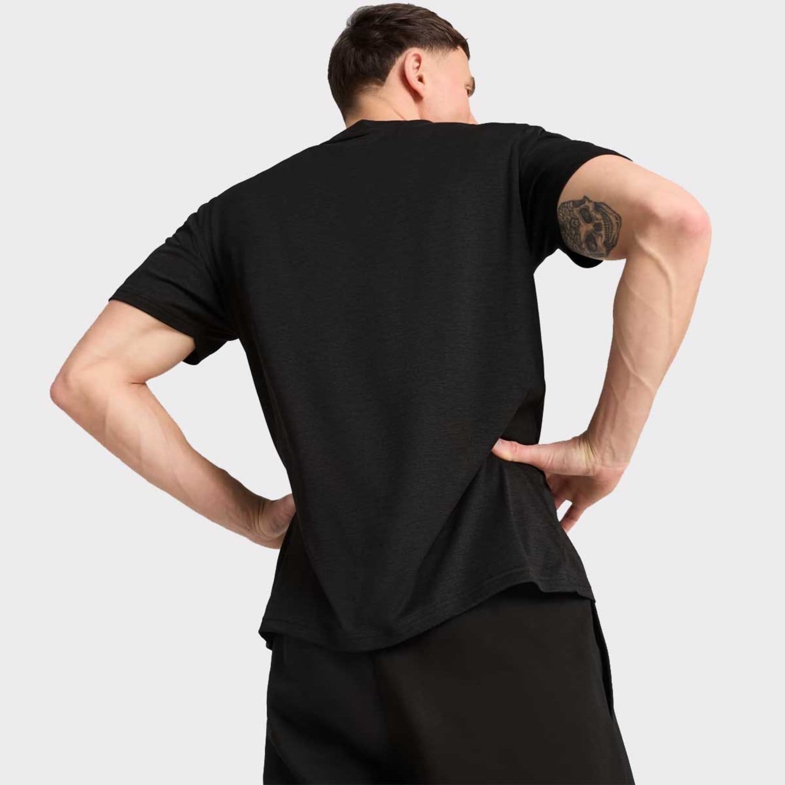 Vista 2 Camiseta Puma Tad Essentials Heather Preta Puma preto