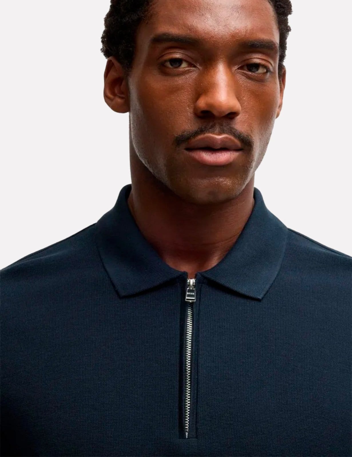 Vista 2 Polo Hugo Boss Masculina Regular H-Paras 57 Hugo Boss azul marinho