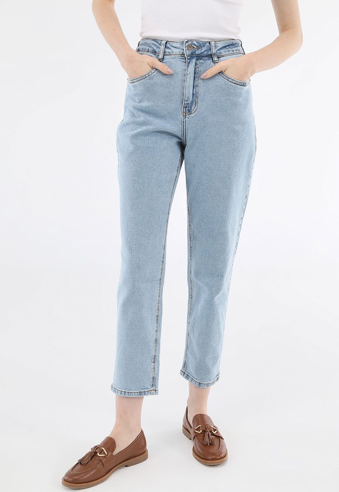 Vista principal Calça Jeans Lez a Lez Mom Pocket Lez a Lez azul