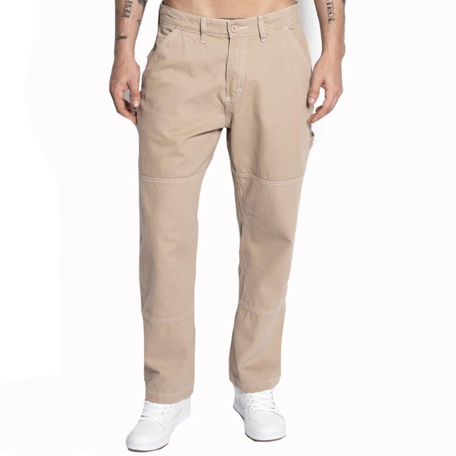 Vista principal Calça Element Carpenter Twill SM25 Masculina Caqui Element bege caqui