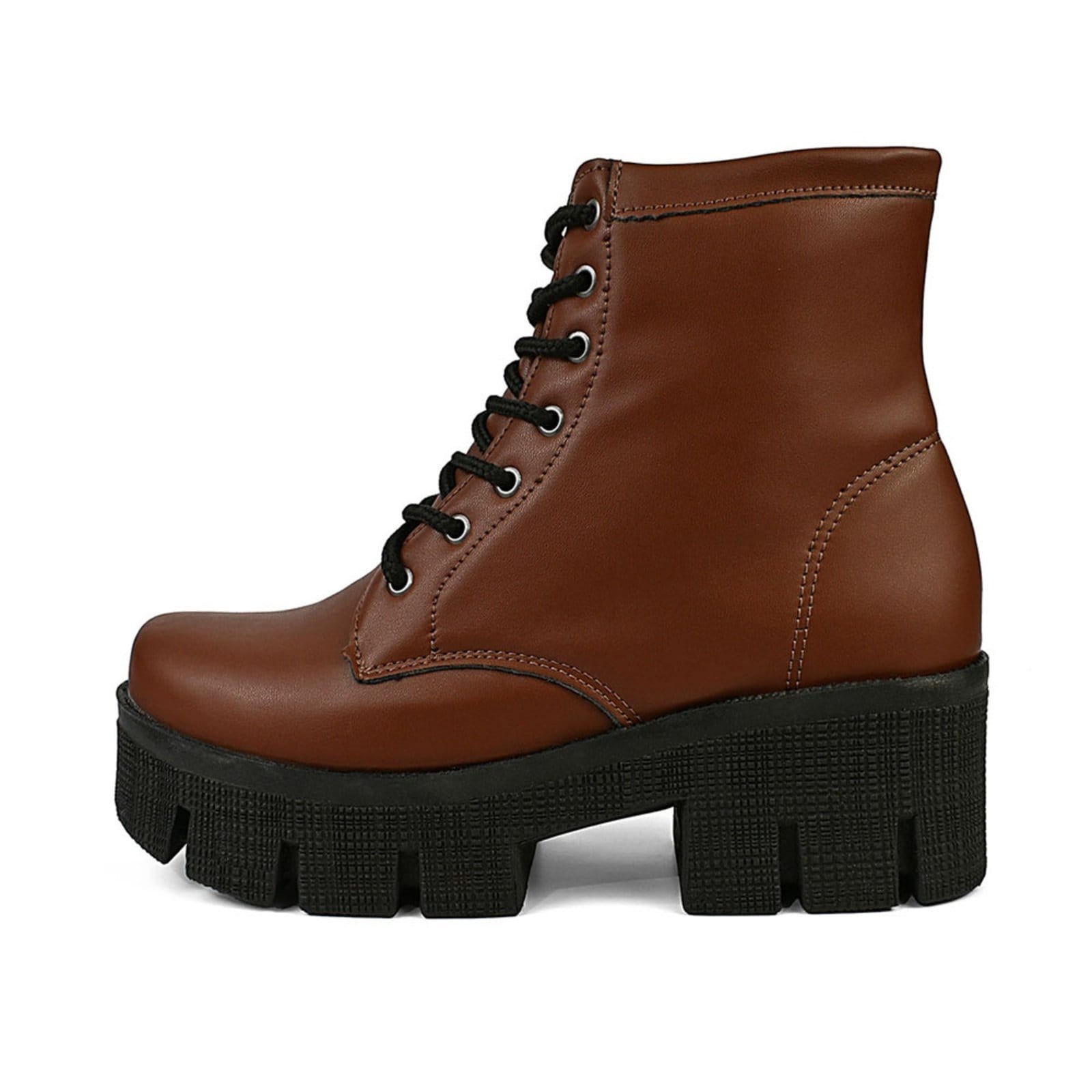 Vista 2 Coturno Feminino Donatella Shoes Confort Terra Tratorado Donatella Shoes marrom