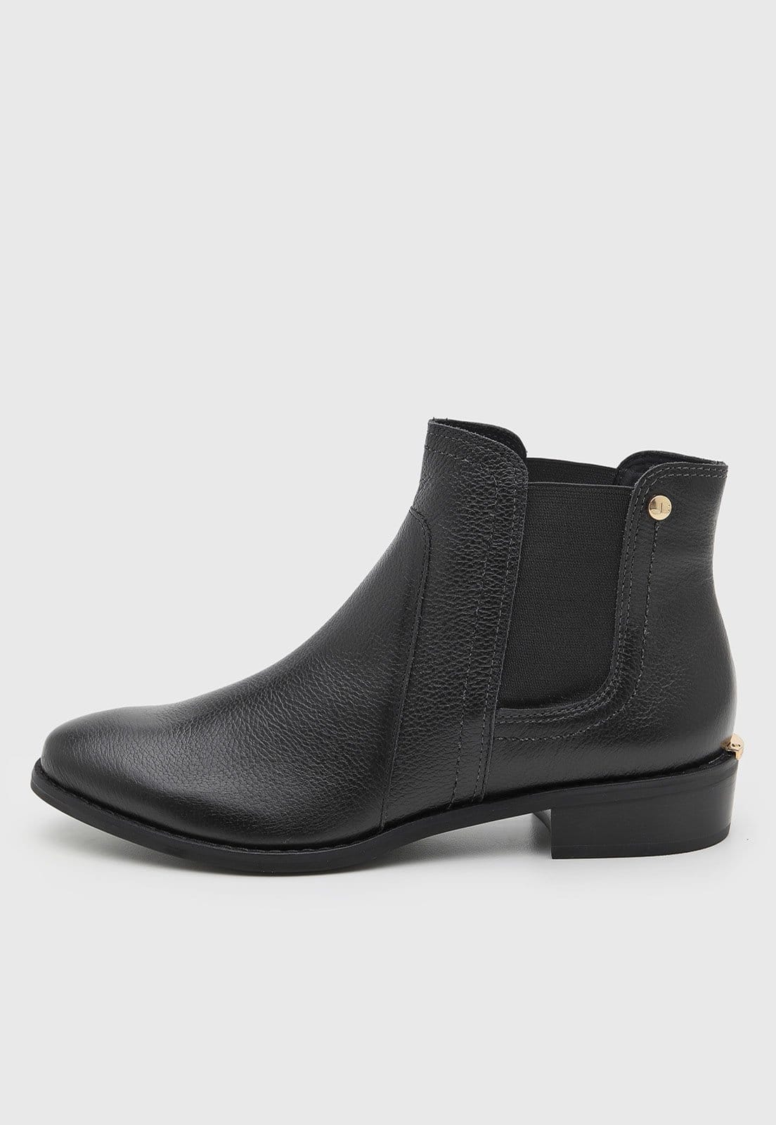 Vista principal Bota Feminina Jorge Bischoff Cano Baixo Preta Jorge Bischoff preto