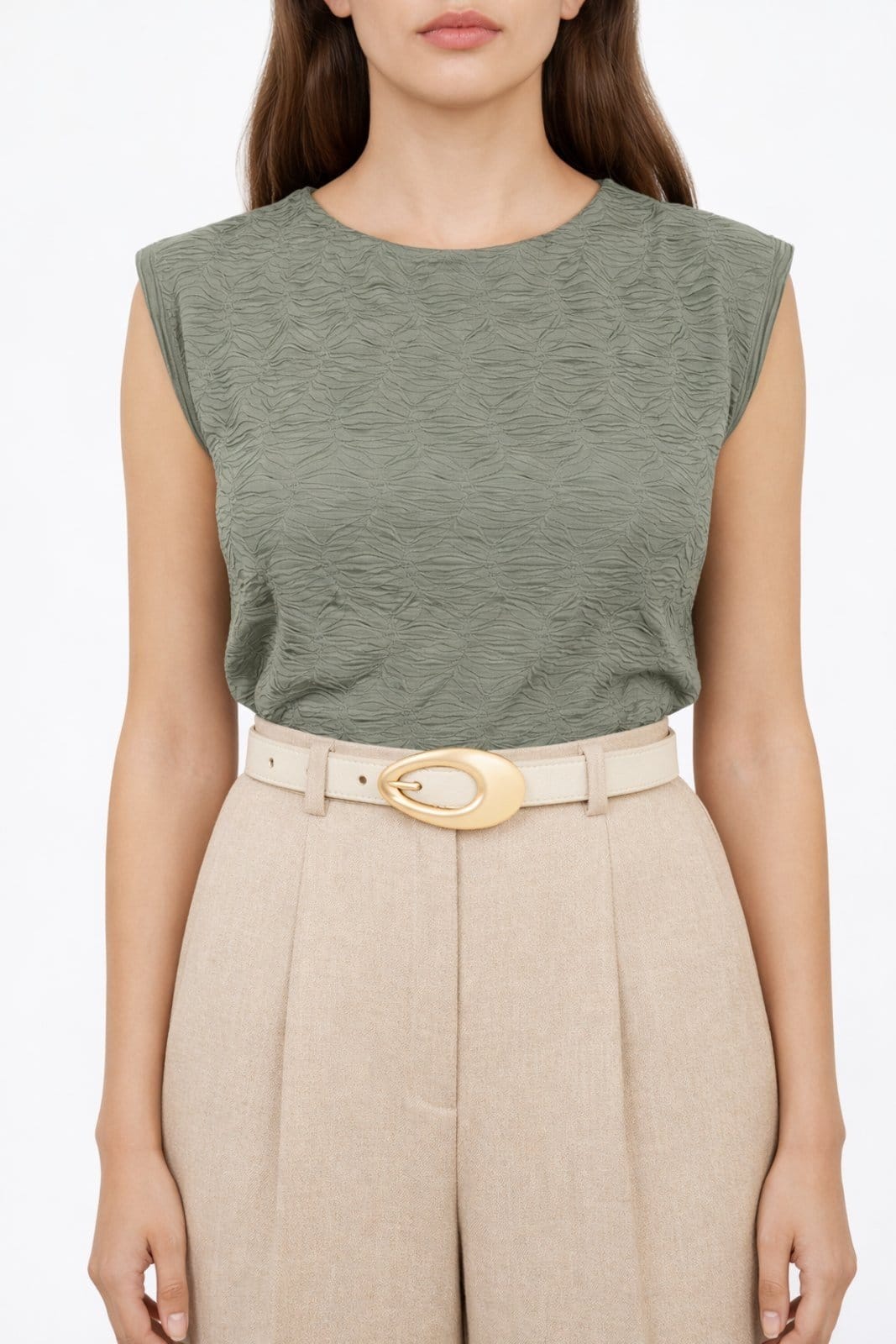 Vista principal Cinto Fivela Orgânica D Bell Outelet Fashion Off-White D BELL OUTLET FASHION off-white white