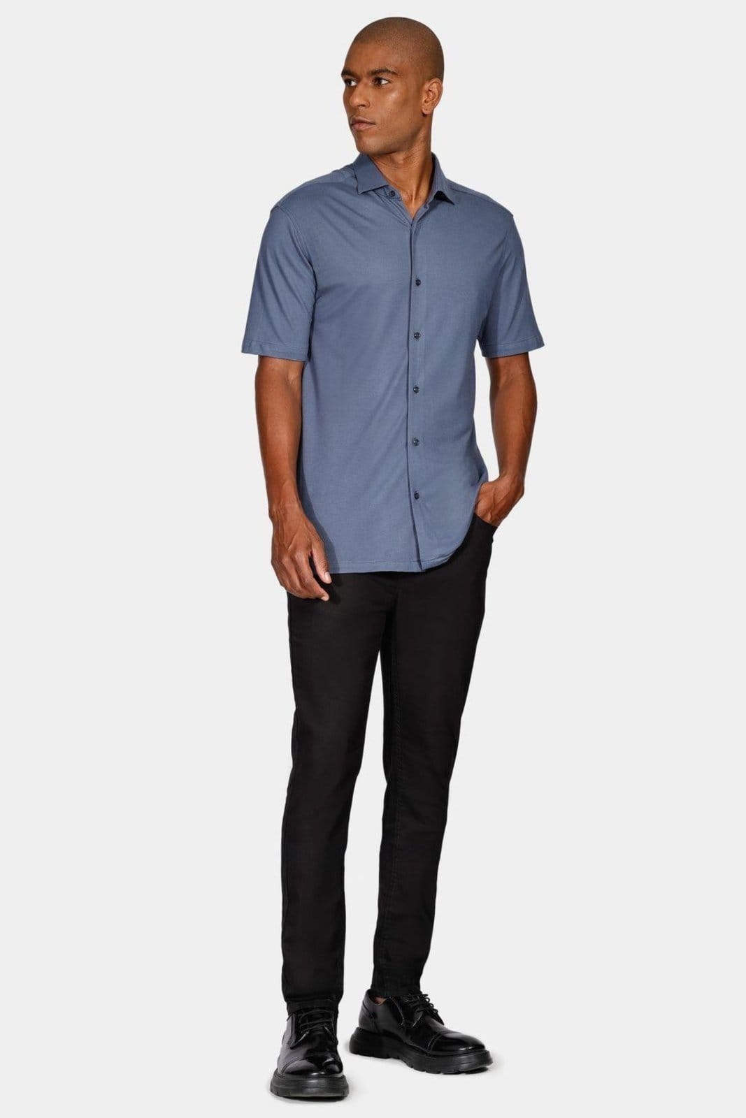 Vista 2 Camisa Aramis Manga Curta Regular Liquid Repeller Aramis azul