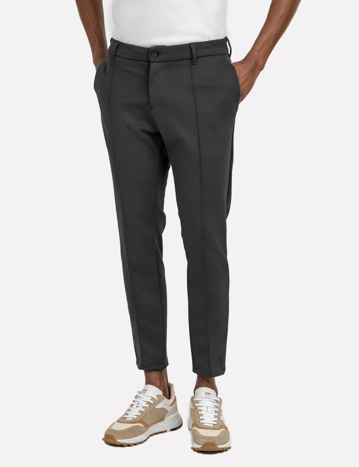 Vista principal Calça K&J Black Masculina Regular Alfaiataria Western Preta King E Joe preto black