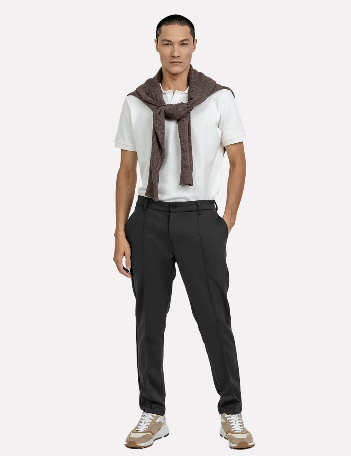 Vista 2 Calça K&J Black Masculina Regular Alfaiataria Western Preta King E Joe preto black