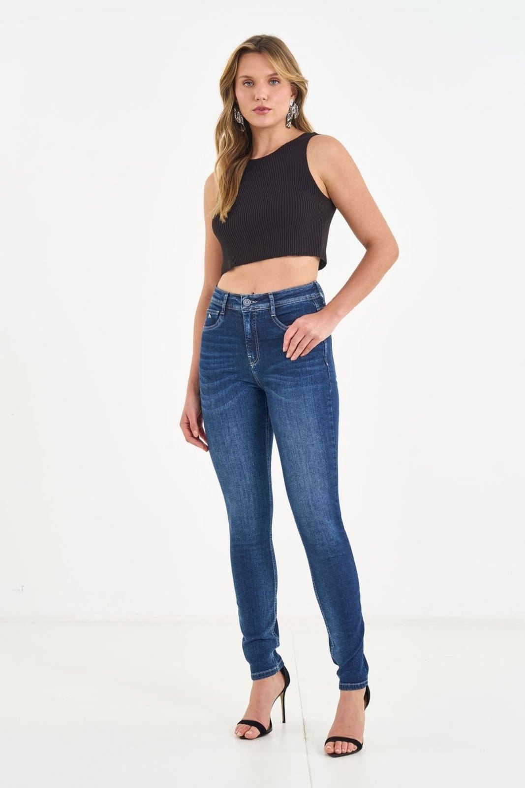Vista principal Calça Skinny Escura ACT FEMININO jeans