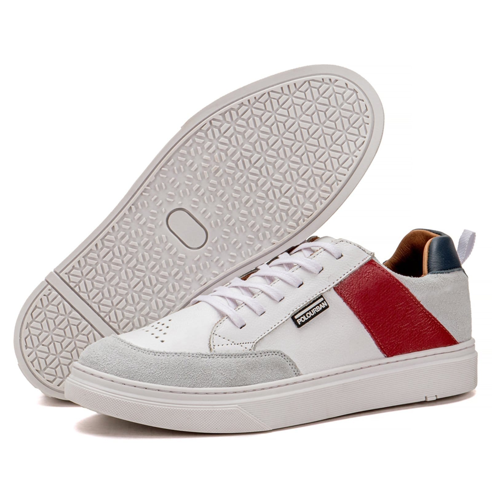 Tênis Masculino Casual Oásis em Couro Vermelho