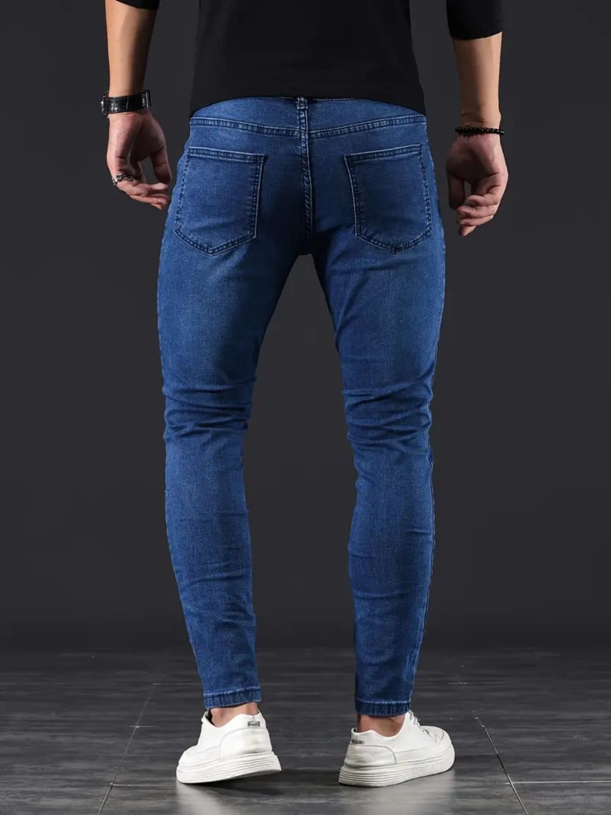 Vista 2 Calça Jeans Masculina Skinny KOVALI Casual e Confortavel KOVALI FASHION STORE azul/azul marinho/jeans azul