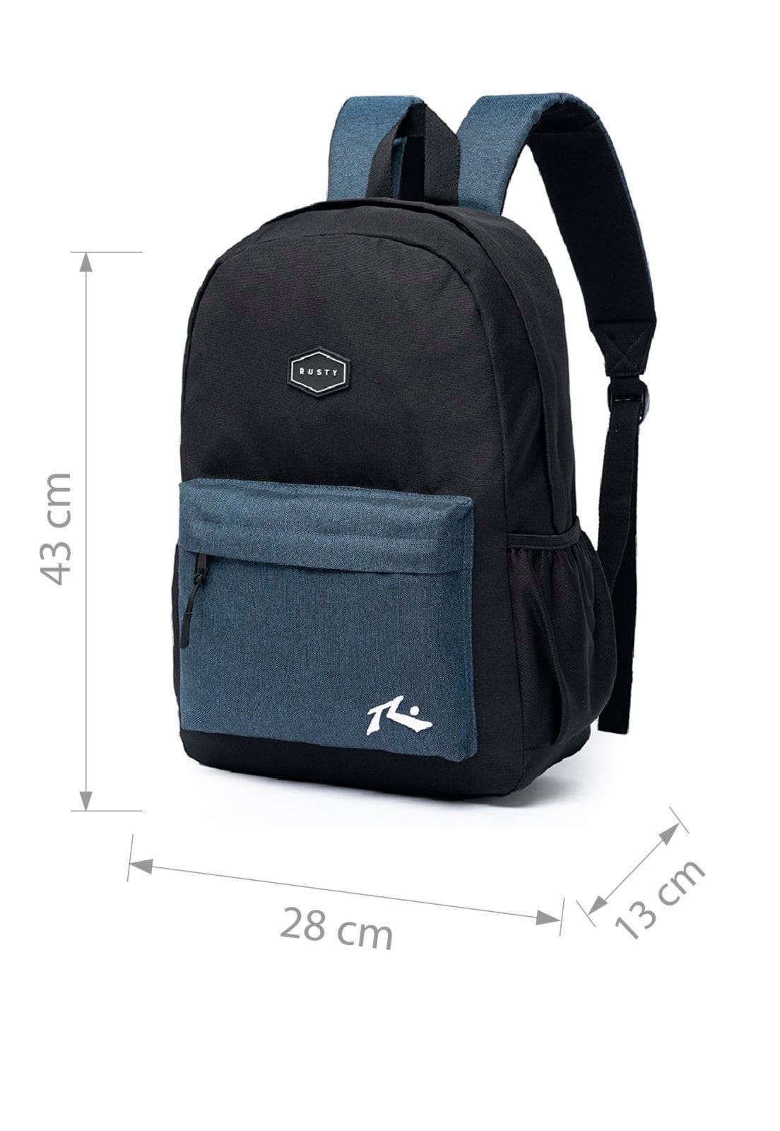 Vista 2 Mochila Rusty Escolar Faculdade Notebook Rusty preto