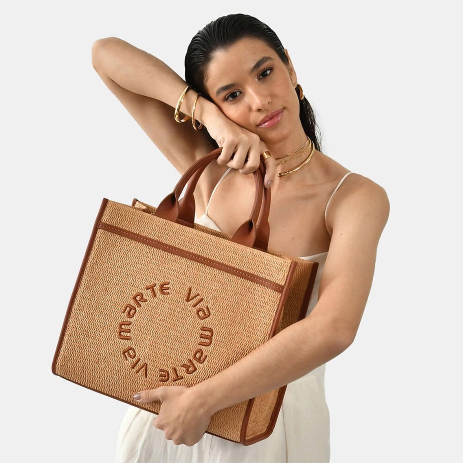 Vista 2 Bolsa Feminina Via Marte B1-121 5830221 VIA MARTE bege