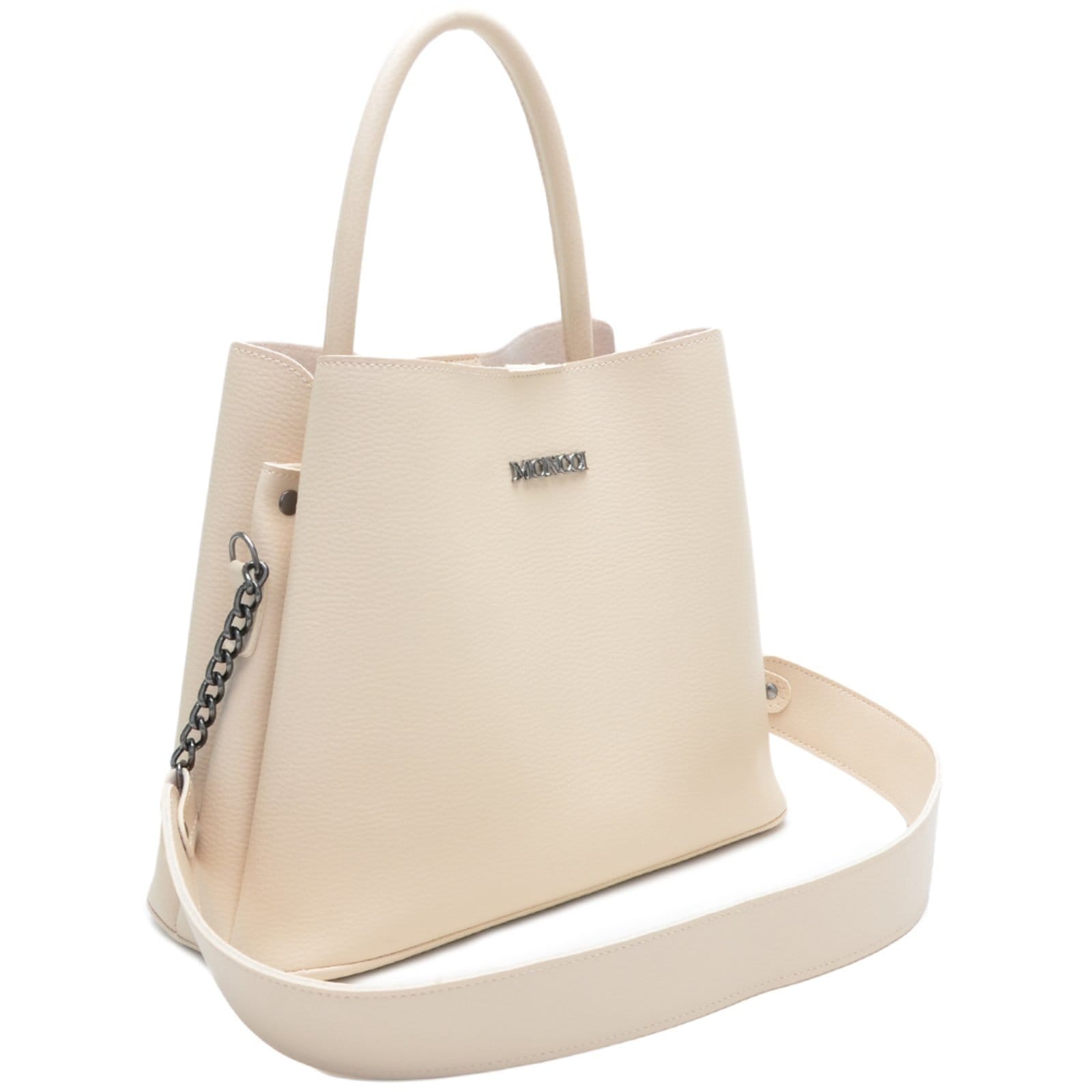 Vista 2 Bolsa Feminina Moncci Saco Tiracolo Madri Marfim MONCCI bege/off-white