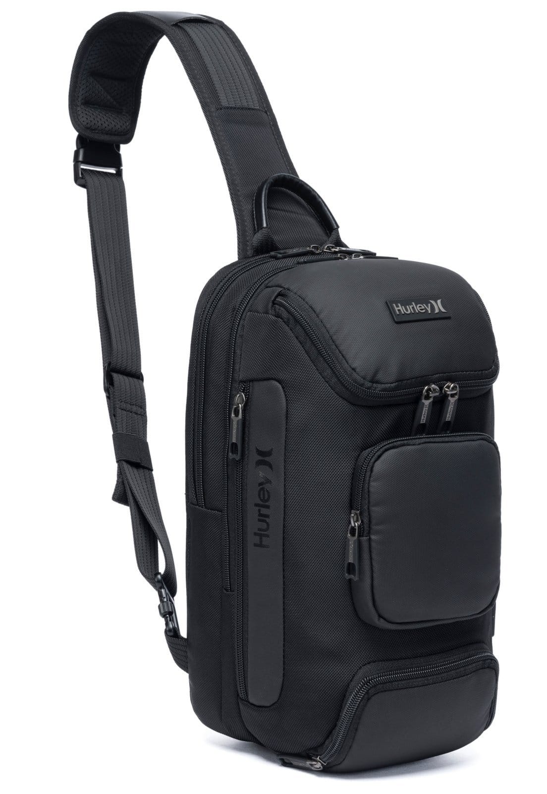 Vista 2 Shoulder Bag Com Saída USB Casual Passeio Bolsa Transversal hurley preto