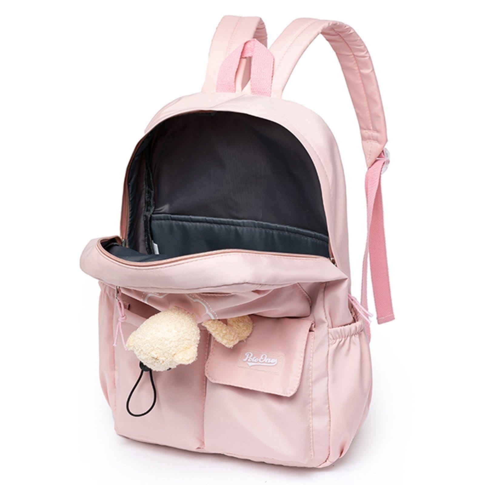 Vista 2 Mochila Feminina Polo One Reforçada Bolsa Escolar Ursinho Polo One rosa