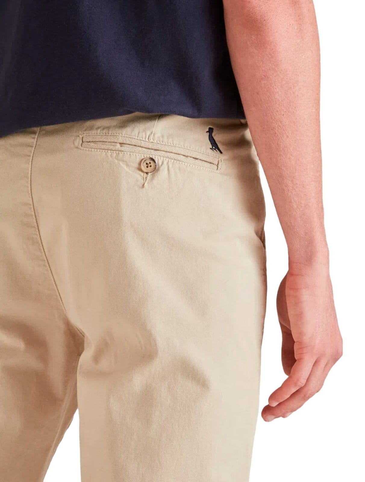 Vista 2 Calça Reserva Masculina de Sarja Casual Iron Areia Reserva bege