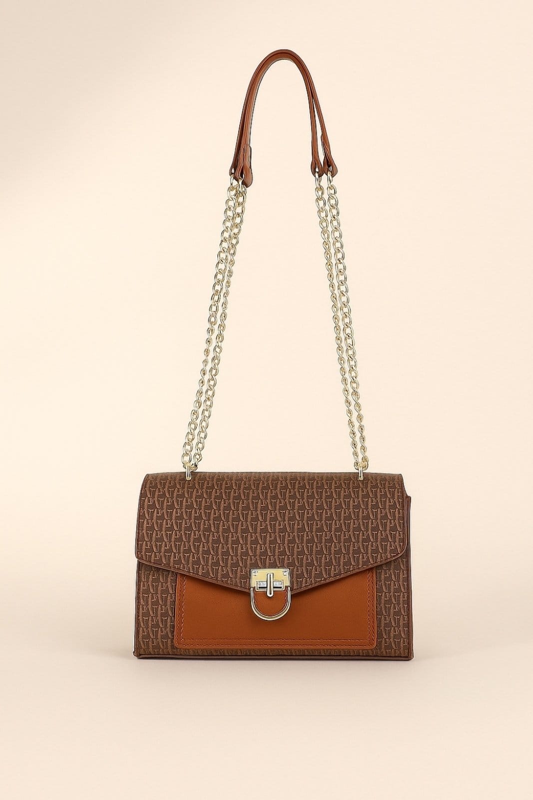 Vista principal Bolsa Pequena Transversal D Bell Outlet Fashion Monograma D BELL OUTLET FASHION marrom