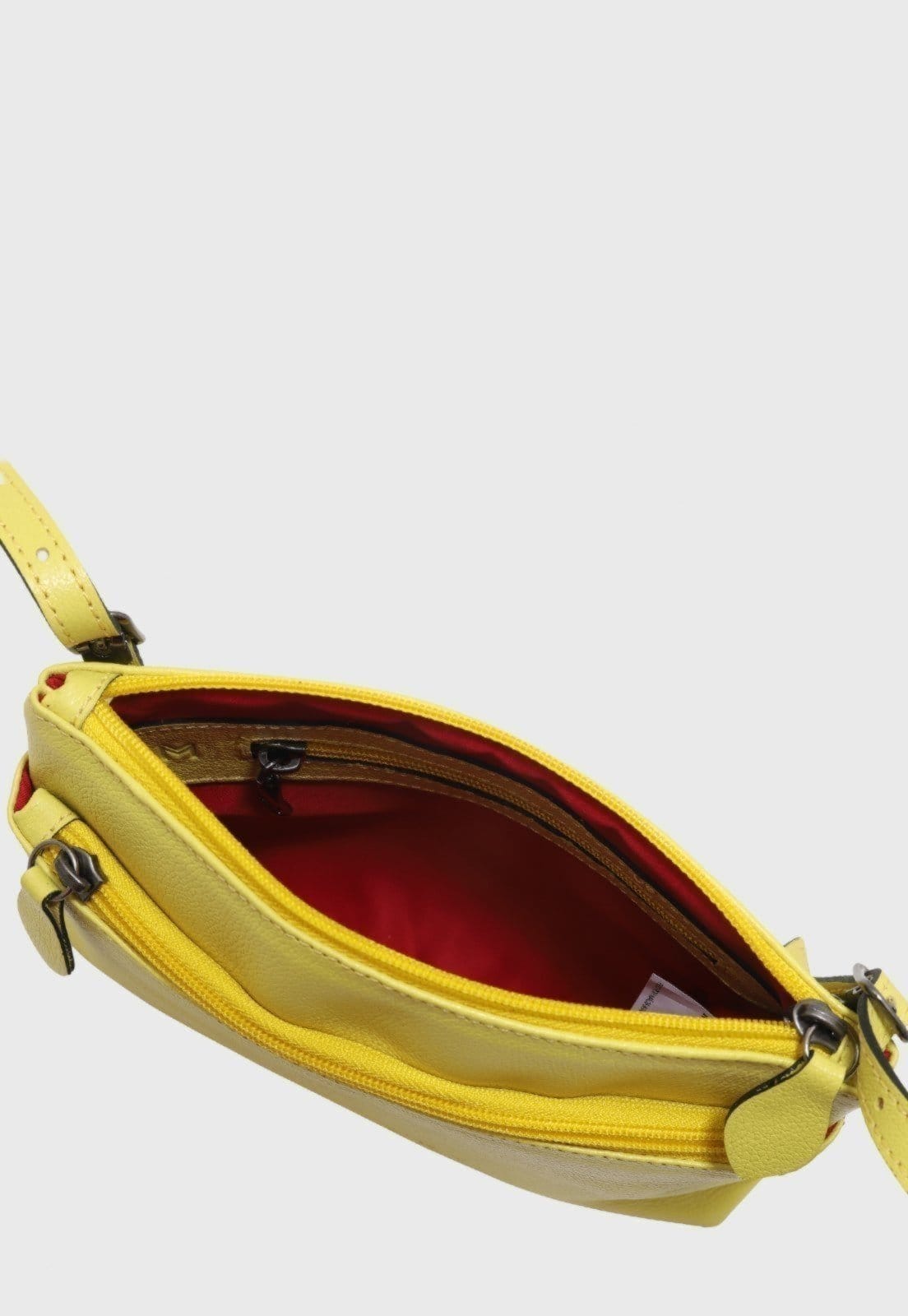 Vista 2 Bolsa Transversal de Couro Mariart Ágata Citrus Mariart amarelo