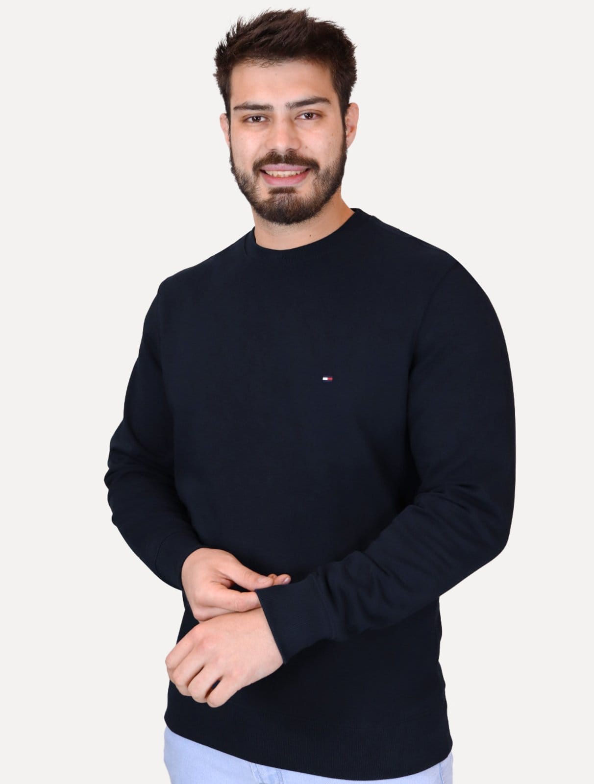 Moletom Tommy Hilfiger Masculino Crewneck Essential Terry