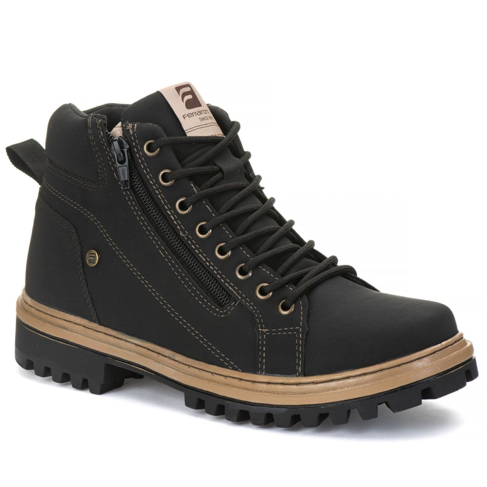 Vista 2 Bota Coturno Masculina Cano Baixo Zafrem ZAFREM preto